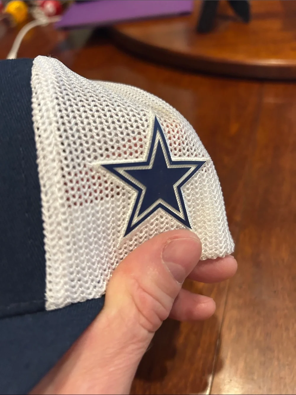 Dallas Cowboys Columbia PFG Navy Mesh SnapBack Trucker Hat